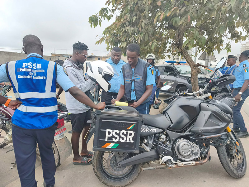 Incivisme routier/ 49 motos saisies lors d'une opération de la Police Spéciale à Abidjan